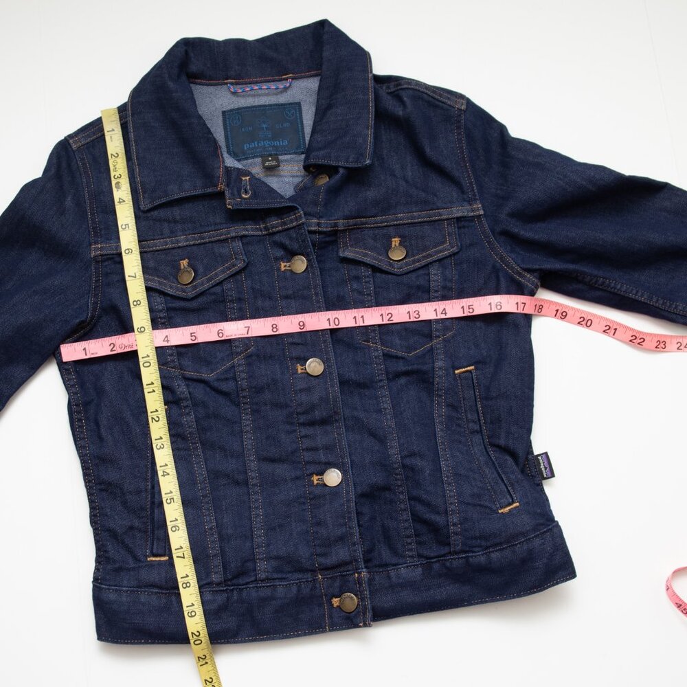 Patagonia Jean Jacket Organic Cotton Button Front Classic Denim Blue Size Small - Picture 6 of 6